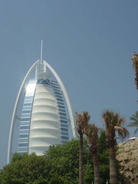 The Hotel Burj Al Arab in the background