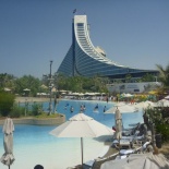 Artifical beaches in front of the hotel Jumairah