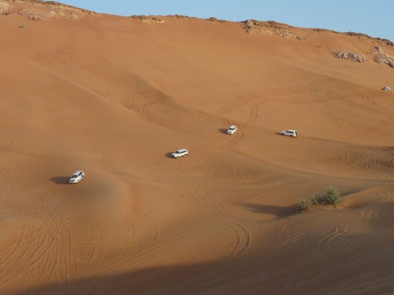 Another group tackling the dunes below the hill