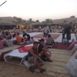 The centerpiece of the camp with traditional arabian seating