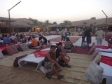 The centerpiece of the camp with traditional arabian seating