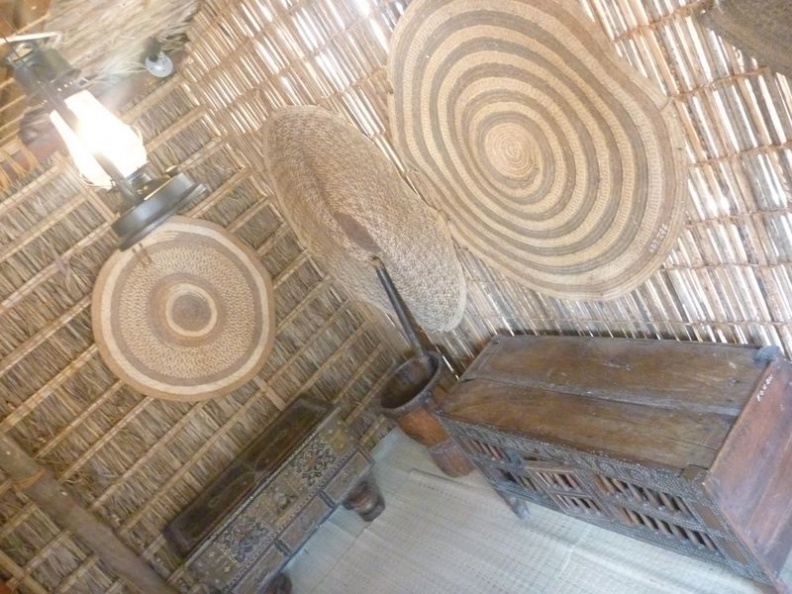 Inside the traditional straw houses