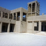 The house courtyard, featuring the iconic wind tunnels