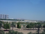 Yas island and ferrai world in the distance, we will be heading there later in the day
