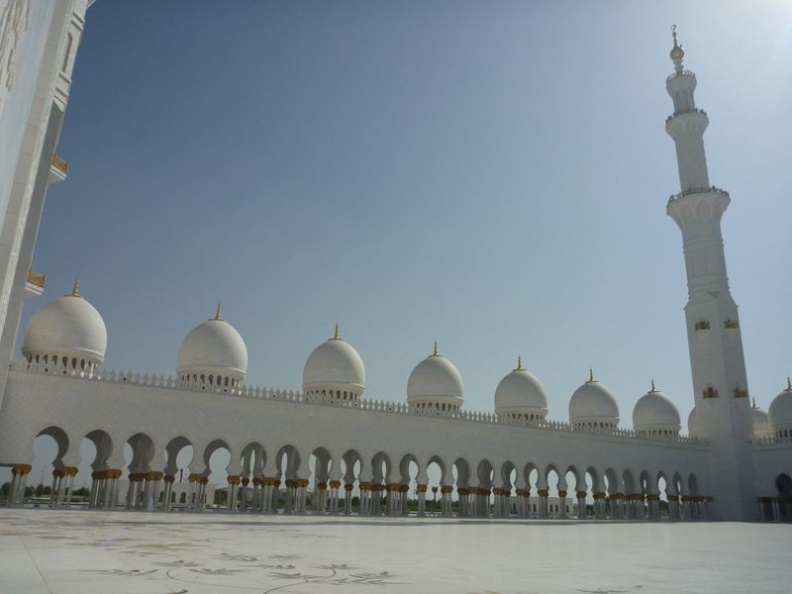 In the vast open courtyards