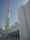 Floral patterns constantly line the walls of the mosque