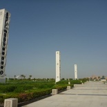 view of the exterior gardens within the Mosque compound