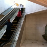 Being the 20th century, is accessible by escalators. :P