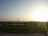 Approaching Yas Island from the freeway