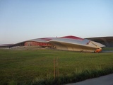 The building is modelled after the side profile of a Ferrari GT