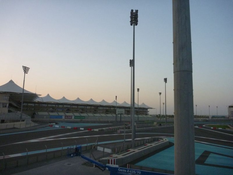 Turn 9 and 10 in the distance with the background grandstand