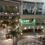The view of the mall atrium