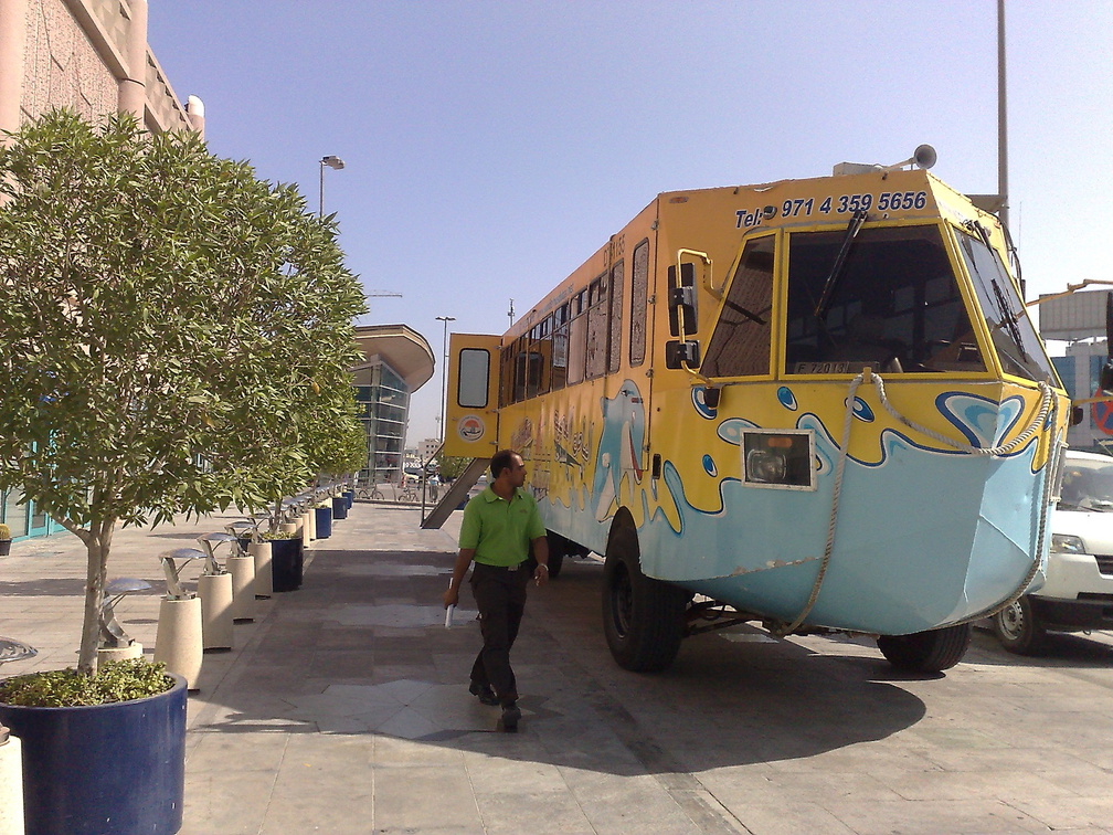 Lookie out here an ampibious bus!