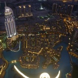 With an overhead view of the performing Dubai Fountain