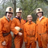 Orange team &amp; our resident monk!