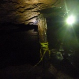 Sudden ravine drops along the cave