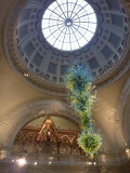 the cool suspended glass sculpture