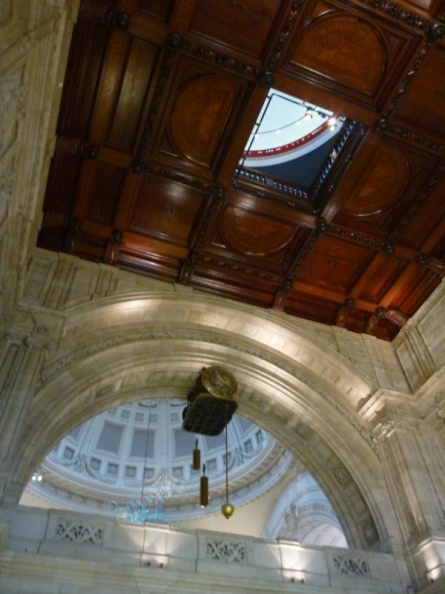 Closeup of the mounted clock