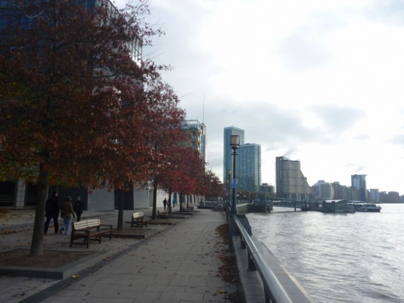 the promenade walkways of the dockside