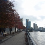 the promenade walkways of the dockside