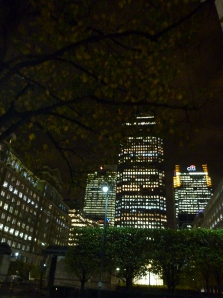 The skyscrapers from Westferry circus