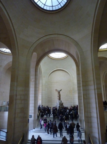 Large stair wells connects the galleries