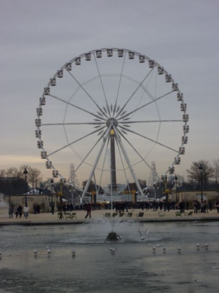 The Ferris wheel at the end of the Tuileries