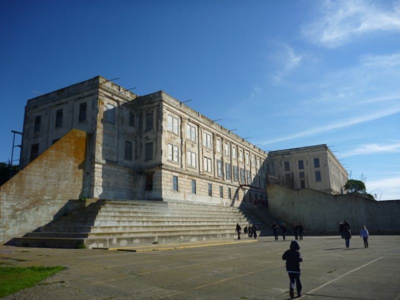 The prison block from the courtyard