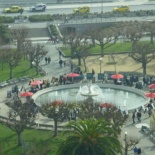 The whole fountain area from the top!