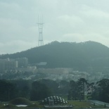 The twin peaks from afar