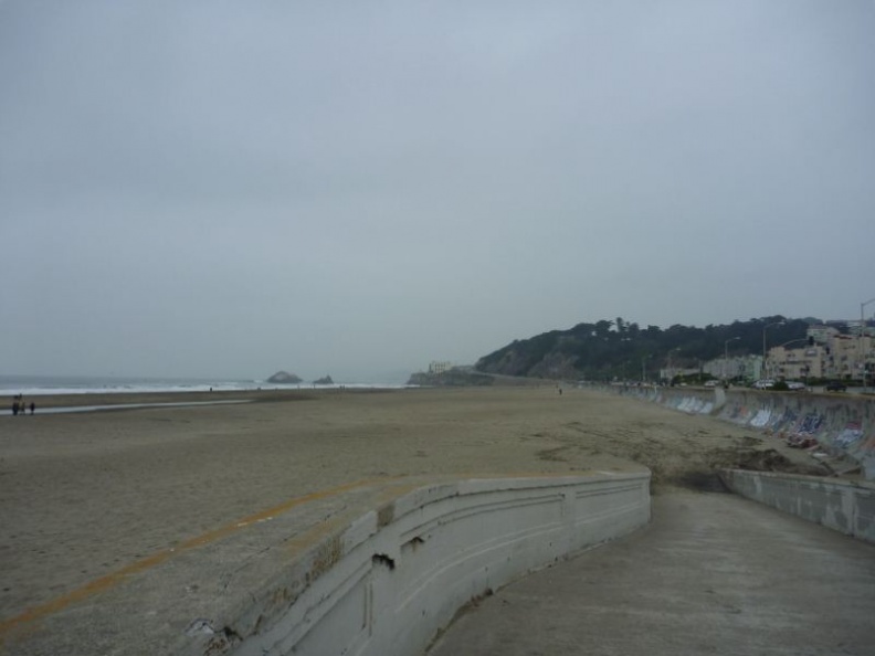 The pacific beach on the westmost part of the city