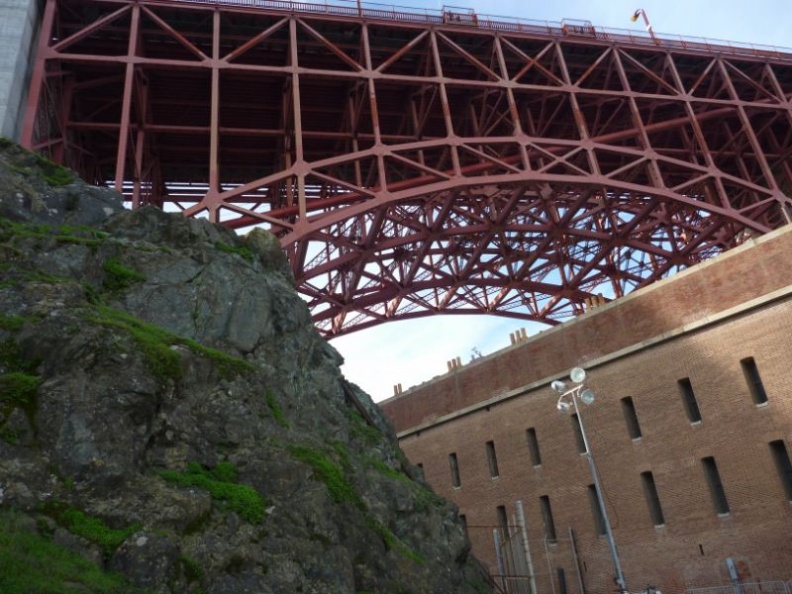 The bridge superstructure over the fort