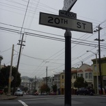 the fastest is from castro, head up to 20 street