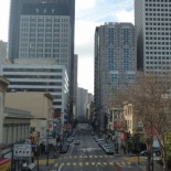 Overhead view of Kearny street