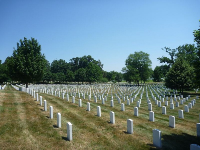 the vast cemetery grounds