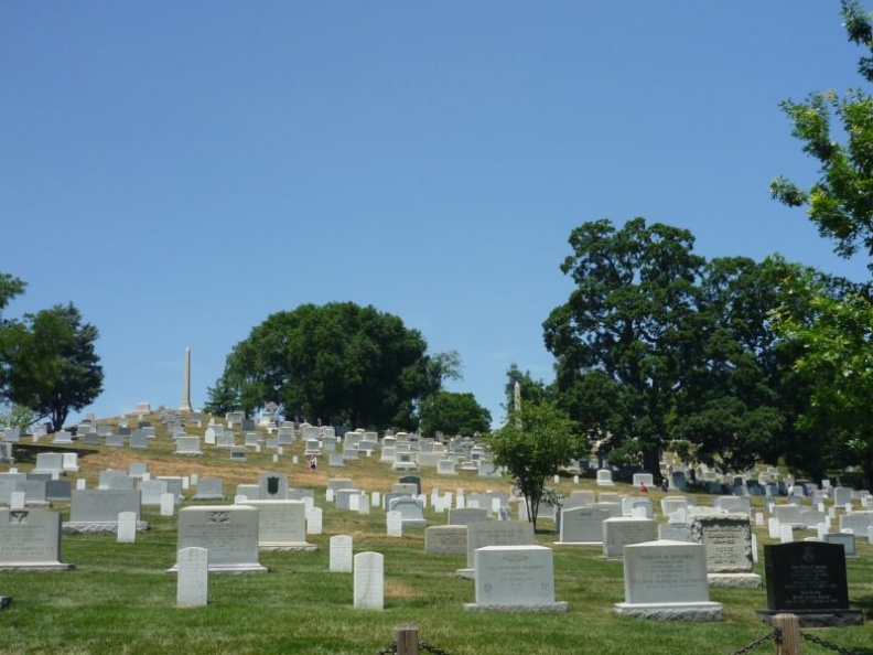 hilly parts of the cemetery