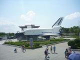space shuttle plaza from top of the facility building