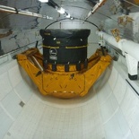 mock-up of a Hughes Communications satellite