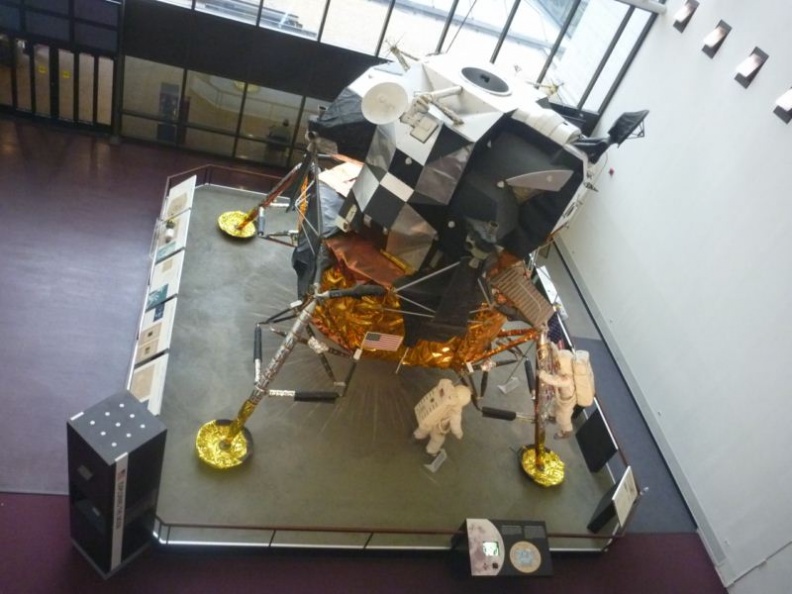 the lunar module from the upper floors