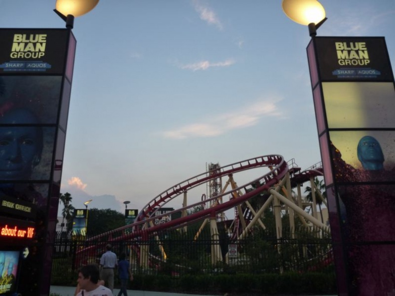 the ROCKIT coaster from outside