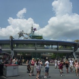 the tomorrowland transit overhead lines
