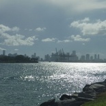 Fisher Island on the left