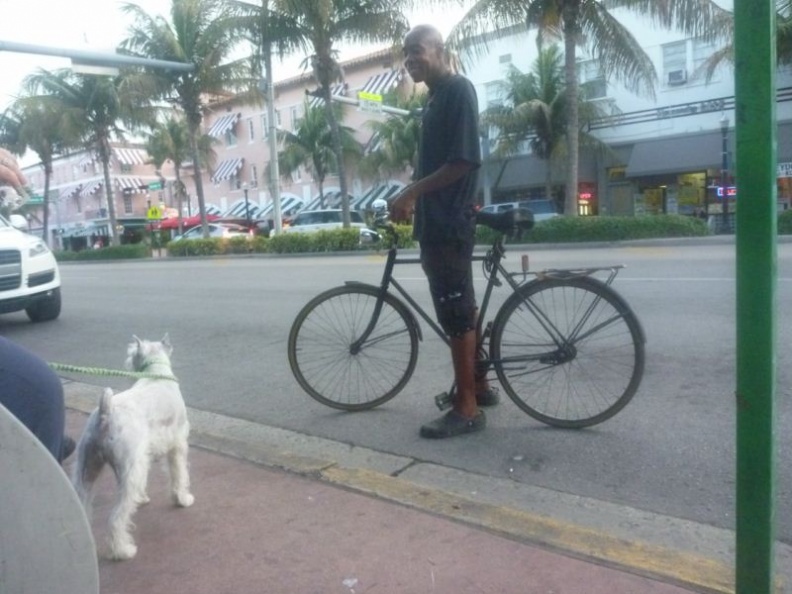 mingling with the locals by the bustop