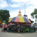 the peanuts kiddie section of the park