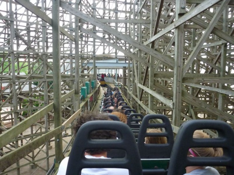 It's one of the best wooden and longest coasters around