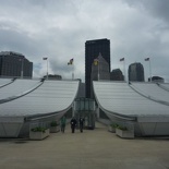 On the convention center roof