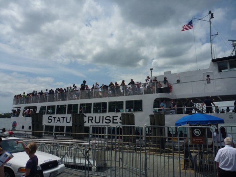 for the ferry to Liberty Island