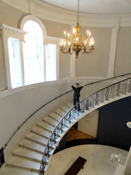 The museum's grand staircase