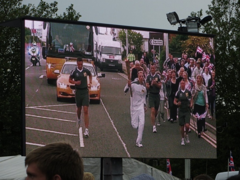 The arrival of the Olympic torch