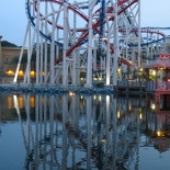 The Vekoma across the lagoon